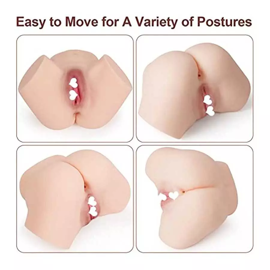 HONEYBUNNY Male Sex Toy for Men Masturbator Realistic Butt 3D Vagina Anal Pocket Pussy Adult Female Torso Ass Lifelike Men’s Sex