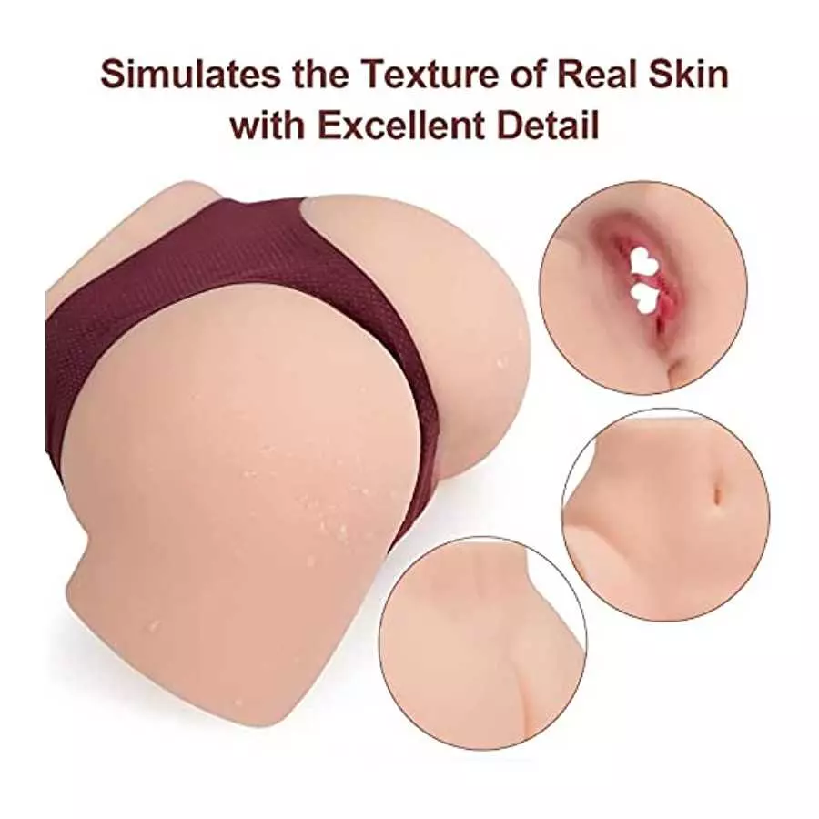 HONEYBUNNY Male Sex Toy for Men Masturbator Realistic Butt 3D Vagina Anal Pocket Pussy Adult Female Torso Ass Lifelike Men’s Sex