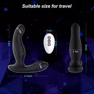 3 in 1 Wiggle Motion Anal Vibrator Prostate Massager with Heating, Acvioo Vibrating Anal Butt Plug Dildo Stimulator with 10 Vibr 3 in 1 Wiggle Motion Anal Vibrator Prostate Massager with Heating, Acvioo Vibrating Anal Butt Plug Dildo Stimulator with 10 Vibr