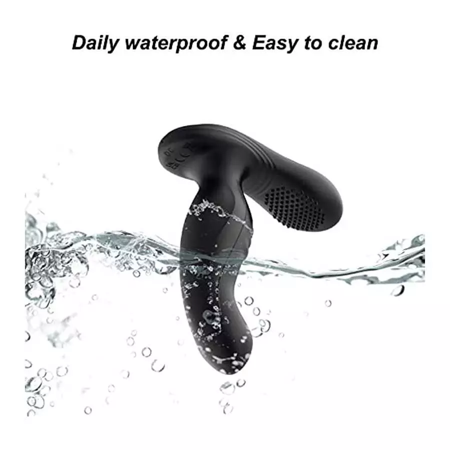 3 in 1 Wiggle Motion Anal Vibrator Prostate Massager with Heating, Acvioo Vibrating Anal Butt Plug Dildo Stimulator with 10 Vibr