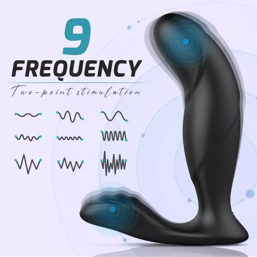 Male Sex Toy, Vibrating Prostate Massager Anal Vibrator Remote Controlled with 9 Speeds for Adults, Rechargeable Anal Butt Plug 