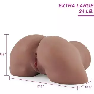 Y-NOT Male Masturbator Stroker Sex Toy 24lb TPE Pelvis with Tight Ribbed Vaginal & Anal Canal, Butt & Pussy with Hermetic Seal f