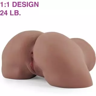 Y-NOT Male Masturbator Stroker Sex Toy 24lb TPE Pelvis with Tight Ribbed Vaginal & Anal Canal, Butt & Pussy with Hermetic Seal f