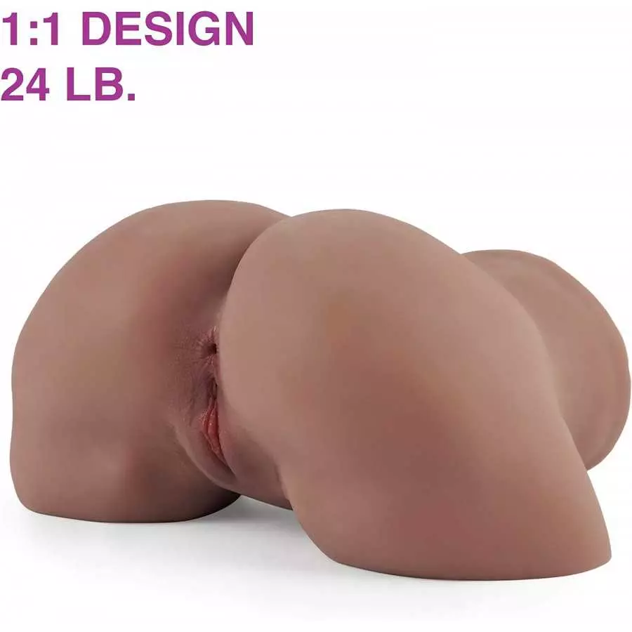 Y-NOT Male Masturbator Stroker Sex Toy 24lb TPE Pelvis with Tight Ribbed Vaginal & Anal Canal, Butt & Pussy with Hermetic Seal f