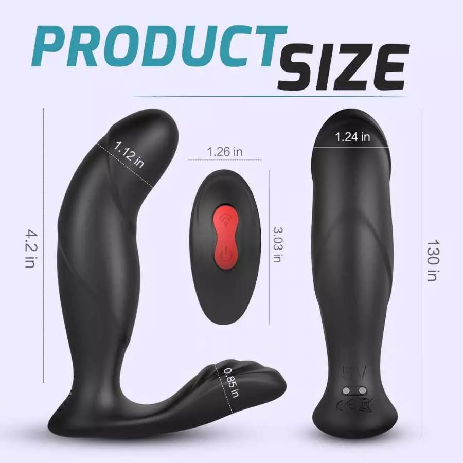 Male Sex Toy, Vibrating Prostate Massager Anal Vibrator Remote Controlled with 9 Speeds for Adults, Rechargeable Anal Butt Plug 
