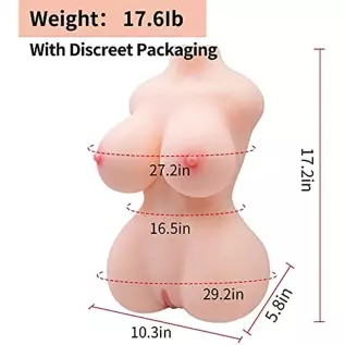 17LB Sex Doll Male Masturbator with Torso, 3 in 1 Realistic Big Boobs Tight Vaginal & Anal, 3D Love Doll Pussy Pussy with Built- 17LB Sex Doll Male Masturbator with Torso, 3 in 1 Realistic Big Boobs Tight Vaginal & Anal, 3D Love Doll Pussy Pussy with Built-
