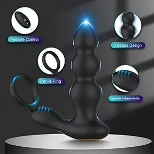 Anal Plug Vibrator Prostate Massager, Vibrating Butt Plug with 10 Vibration, Adult Sex Toys Remote Control Beads G Spot Vibrator Anal Plug Vibrator Prostate Massager, Vibrating Butt Plug with 10 Vibration, Adult Sex Toys Remote Control Beads G Spot Vibrator