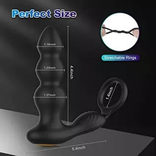Anal Plug Vibrator Prostate Massager, Vibrating Butt Plug with 10 Vibration, Adult Sex Toys Remote Control Beads G Spot Vibrator Anal Plug Vibrator Prostate Massager, Vibrating Butt Plug with 10 Vibration, Adult Sex Toys Remote Control Beads G Spot Vibrator