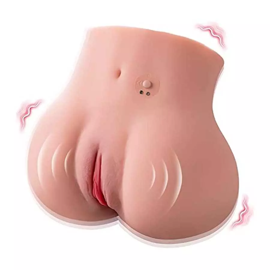 CaHase 4.8 Lbs Sex Doll Automatic Vibrating Realistic Butt Pocket Pussy Ass, Male Masturbator with Tight Vagina Anal Canal Sex T