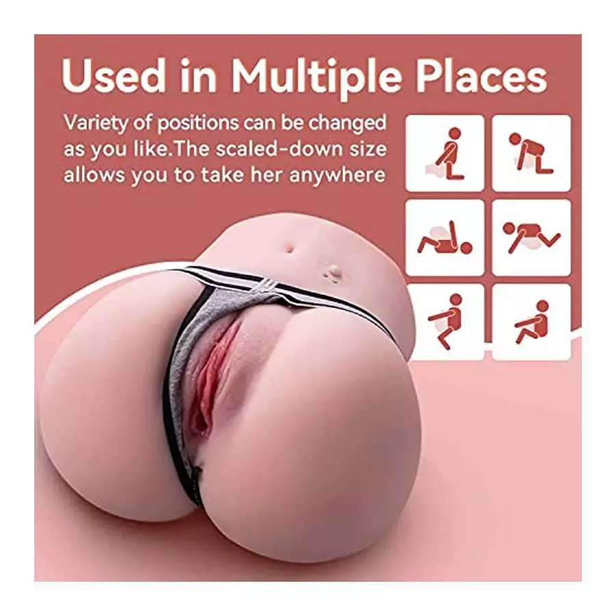 CaHase 4.8 Lbs Sex Doll Automatic Vibrating Realistic Butt Pocket Pussy Ass, Male Masturbator with Tight Vagina Anal Canal Sex T