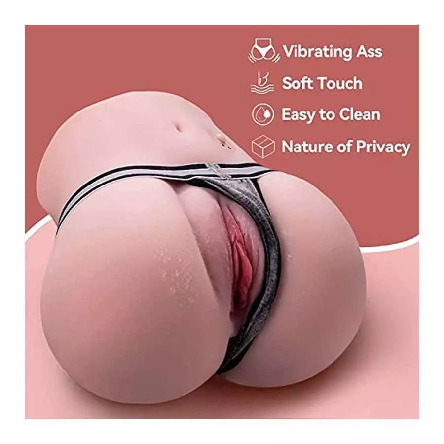 CaHase 4.8 Lbs Sex Doll Automatic Vibrating Realistic Butt Pocket Pussy Ass, Male Masturbator with Tight Vagina Anal Canal Sex T