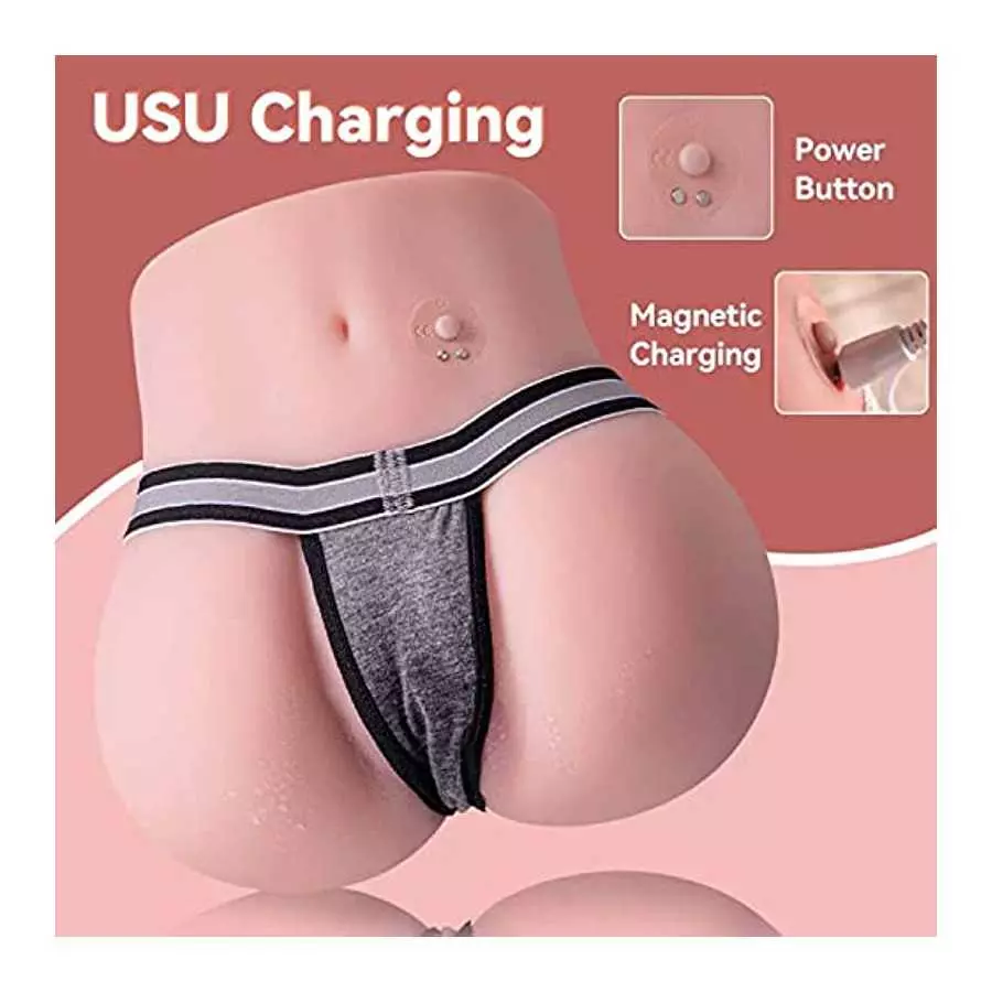 CaHase 4.8 Lbs Sex Doll Automatic Vibrating Realistic Butt Pocket Pussy Ass, Male Masturbator with Tight Vagina Anal Canal Sex T