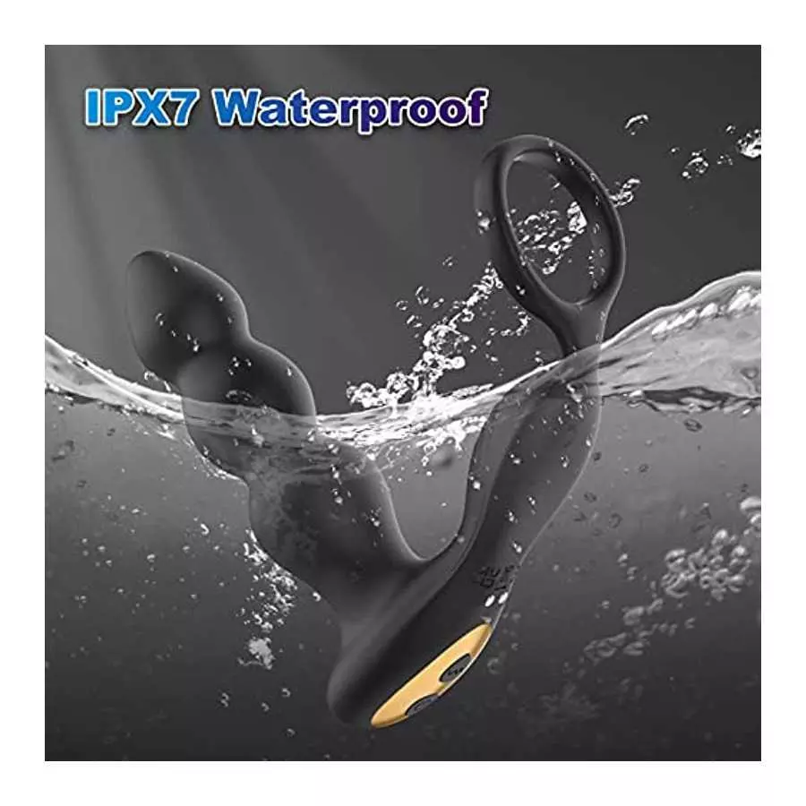 Anal Plug Vibrator Prostate Massager, Vibrating Butt Plug with 10 Vibration, Adult Sex Toys Remote Control Beads G Spot Vibrator