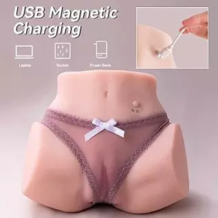 CaHase 4.4 Lbs Sex Doll Automatic Vibrating, Male Masterburbaters Pocket Pussy Anal Sex Dolls for Men Hands Free Male Stroker wi