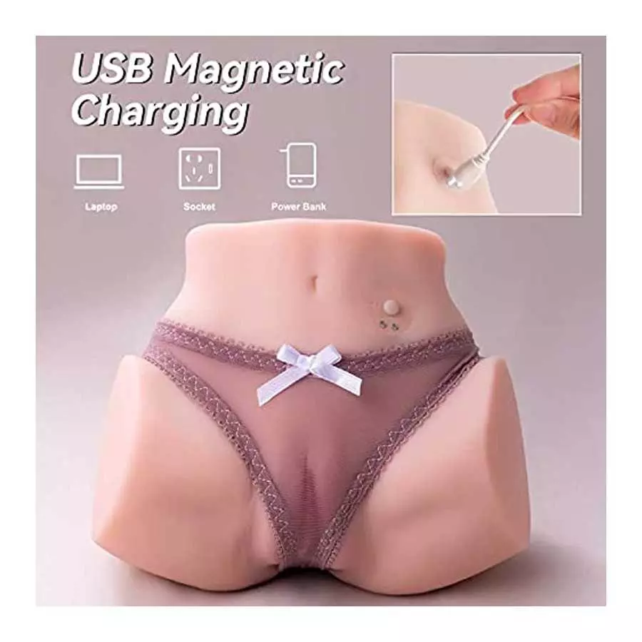 CaHase 4.4 Lbs Sex Doll Automatic Vibrating, Male Masterburbaters Pocket Pussy Anal Sex Dolls for Men Hands Free Male Stroker wi