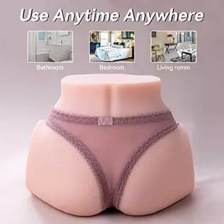 CaHase 4.4 Lbs Sex Doll Automatic Vibrating, Male Masterburbaters Pocket Pussy Anal Sex Dolls for Men Hands Free Male Stroker wi