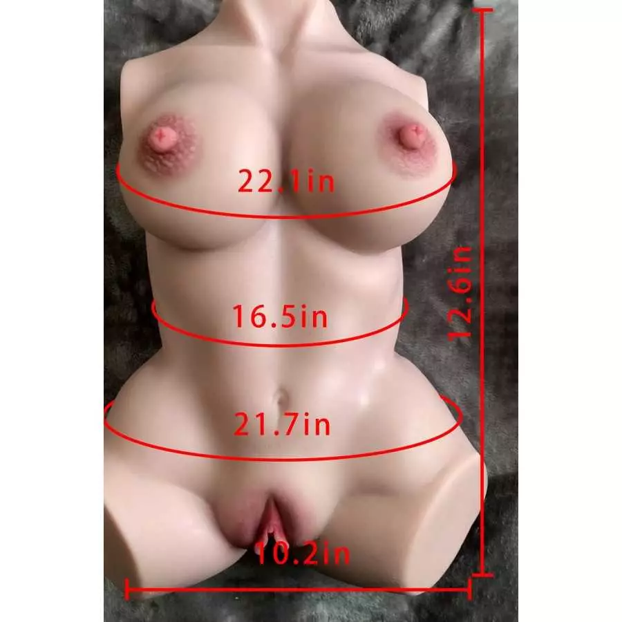 Male Masturbator Large Adult Sex Doll Fitness Model, 3D Realistic Butt Doll Adult Love Torso Doll Breast Vagina Sex Toys 2 Holes