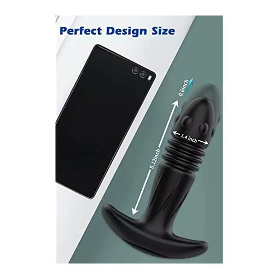 Thrusting Anal Vibrator, RHEXIA Prostate Massagers with 3 Speeds & 10 Vibration, Butt Plug Mens Vibrator with Remote Control, An