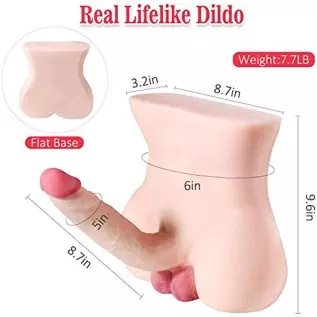 SEX DOLL CENTER 7.7LB Sex Doll with 8.7inch Dildo for Women Masturbation, Love Sexdoll with Flexible Penis for Lesbian Gay, Fema SEX DOLL CENTER 7.7LB Sex Doll with 8.7inch Dildo for Women Masturbation, Love Sexdoll with Flexible Penis for Lesbian Gay, Fema