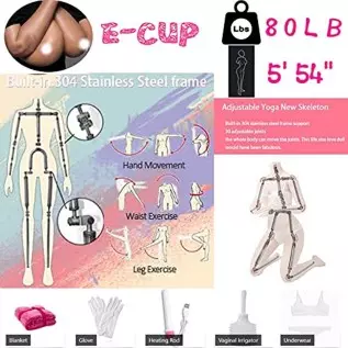 AILEGOOD 112 Lb 5.43Ft Sex Doll Sex Dolls Silicone Doll Full Body Sex Life Size Men Full Body Doll Sexy with Feet Standing Adult