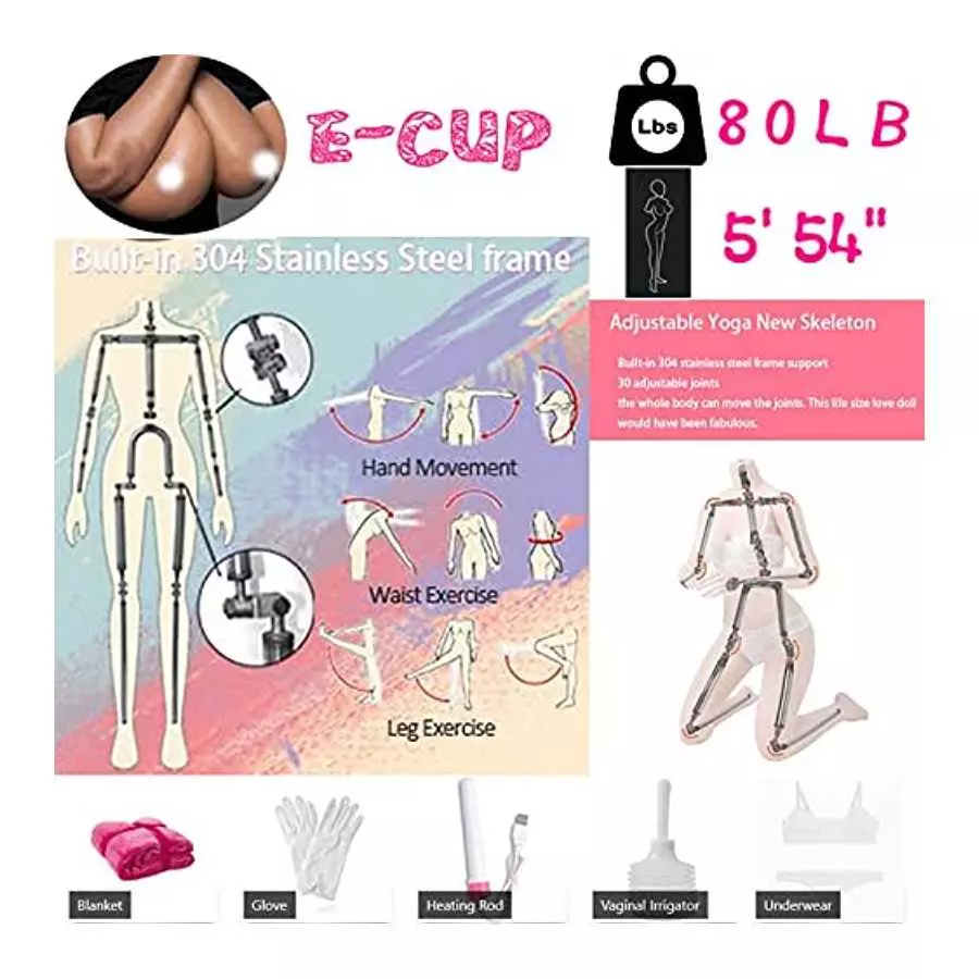 AILEGOOD 112 Lb 5.43Ft Sex Doll Sex Dolls Silicone Doll Full Body Sex Life Size Men Full Body Doll Sexy with Feet Standing Adult