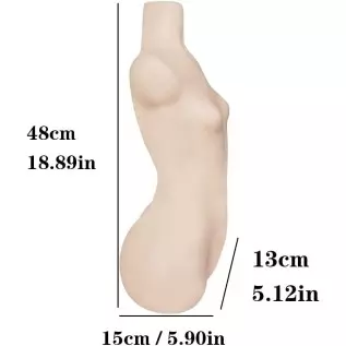 Male Masturbator Sex Doll Adult Sex Toy for Men Masturbation TPE Safe Silicone Sex Doll Life-Sized for Fun (6.2kg)(S, White)