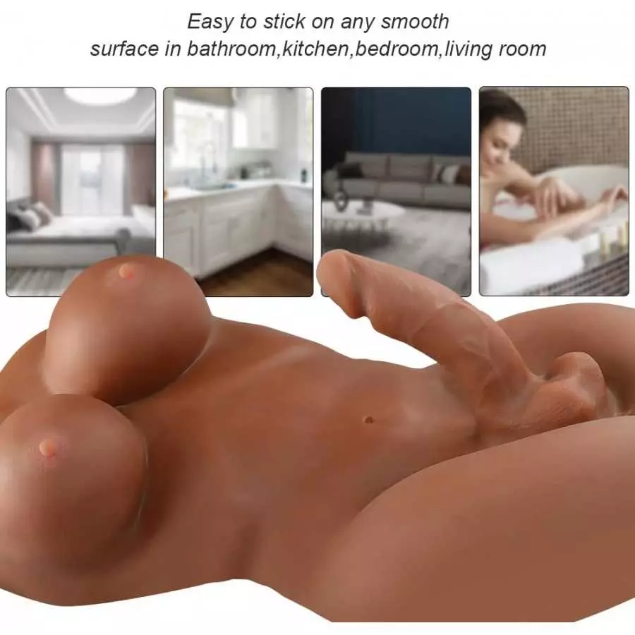 Penis Doll with Male Torso - Jaspik 16.8LB Sex Doll with Realistic Dildo, Love Doll Female Masturbation Adult Sex Toys for Women