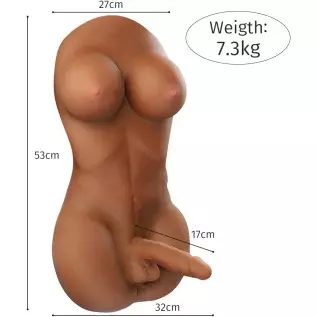 Penis Doll with Male Torso - Jaspik 16.8LB Sex Doll with Realistic Dildo, Love Doll Female Masturbation Adult Sex Toys for Women Penis Doll with Male Torso - Jaspik 16.8LB Sex Doll with Realistic Dildo, Love Doll Female Masturbation Adult Sex Toys for Women