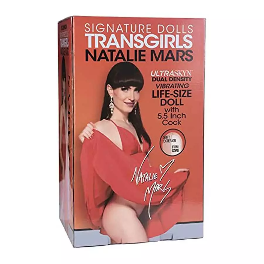 Doc Johnson Signature Dolls - TransGirls - Natalie Mars - ULTRASKYN Dual Density Vibrating Life-Size Doll Torso with 5.5 inch Co