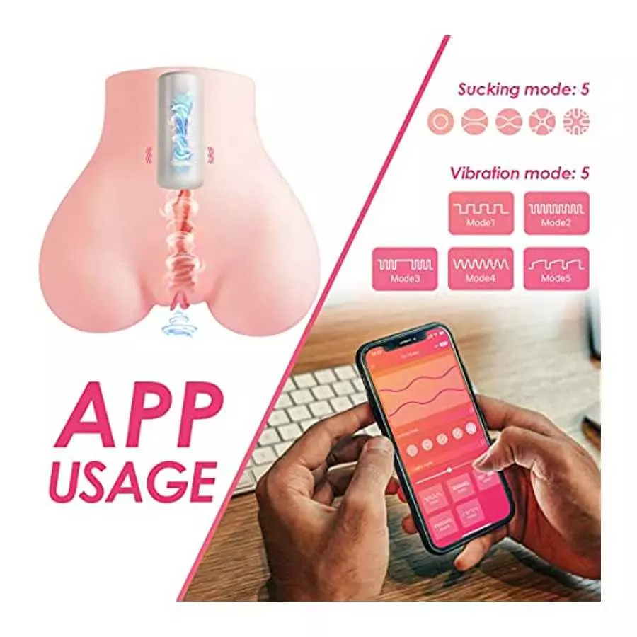 Sex Doll Male Masturbator for Men - ZEMALIA Automatic Sucking Adult Toys with Remote Control + 5 Suctions & Vibrations - Realist