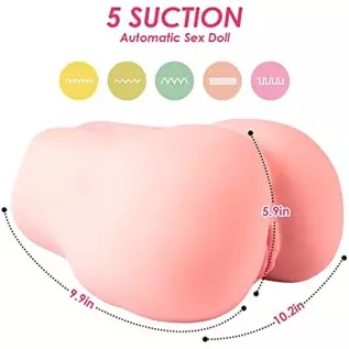 Sex Doll Male Masturbator for Men - ZEMALIA Automatic Sucking Adult Toys with Remote Control + 5 Suctions & Vibrations - Realist