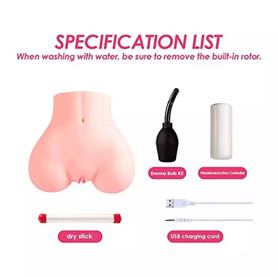 Sex Doll Male Masturbator for Men - ZEMALIA Automatic Sucking Adult Toys with Remote Control + 5 Suctions & Vibrations - Realist