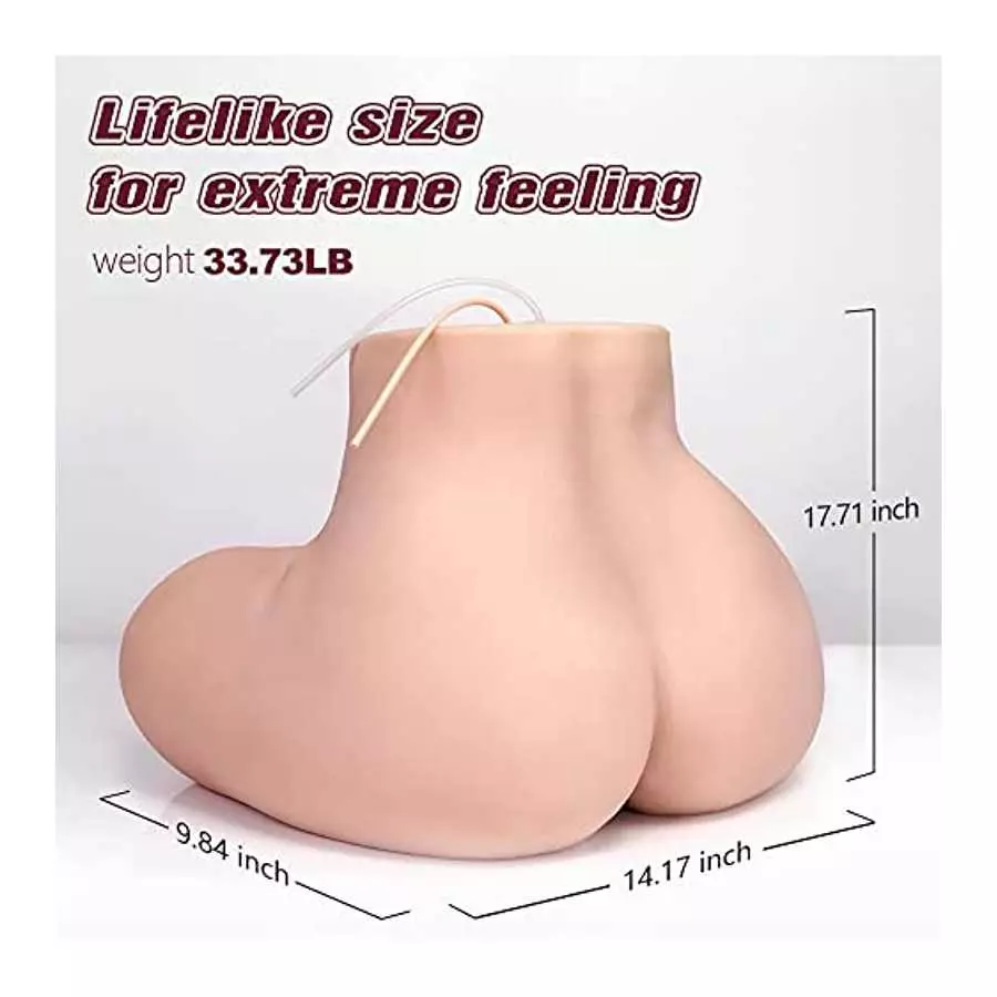 Jaspik 33.73LB Life Size Automatic Sex Doll Male Masturbator with Lifelike Vaginal w/ 5 Sucking & 5 Vibration Frequencies, Tight
