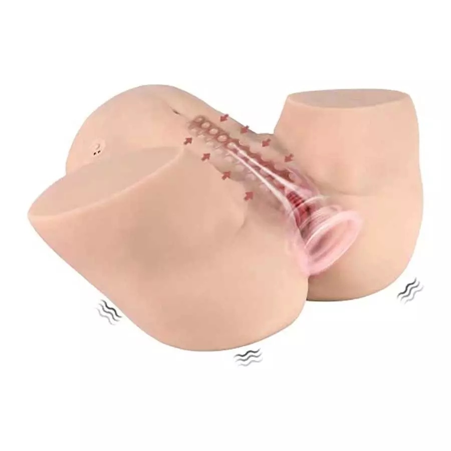 Jaspik 33.73LB Life Size Automatic Sex Doll Male Masturbator with Lifelike Vaginal w/ 5 Sucking & 5 Vibration Frequencies, Tight