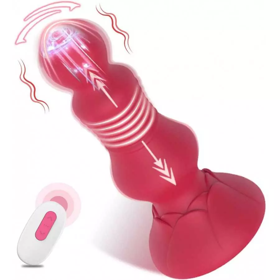 Thrusting Anal Vibrator, LUFUNY Prostate Massager Anal Toy with 10 Vibrating & Thrusting Modes, Button & Remote Control Anal But Thrusting Anal Vibrator, LUFUNY Prostate Massager Anal Toy with 10 Vibrating & Thrusting Modes, Button & Remote Control Anal But