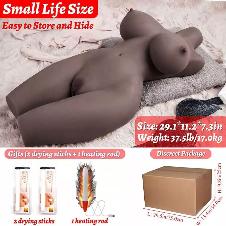 Male Masturbator Sex Doll with Big Boobs Pussy Ass Adult Life Size Love Doll Female Torso Doll for Male Sex Toy Realistic Deep B