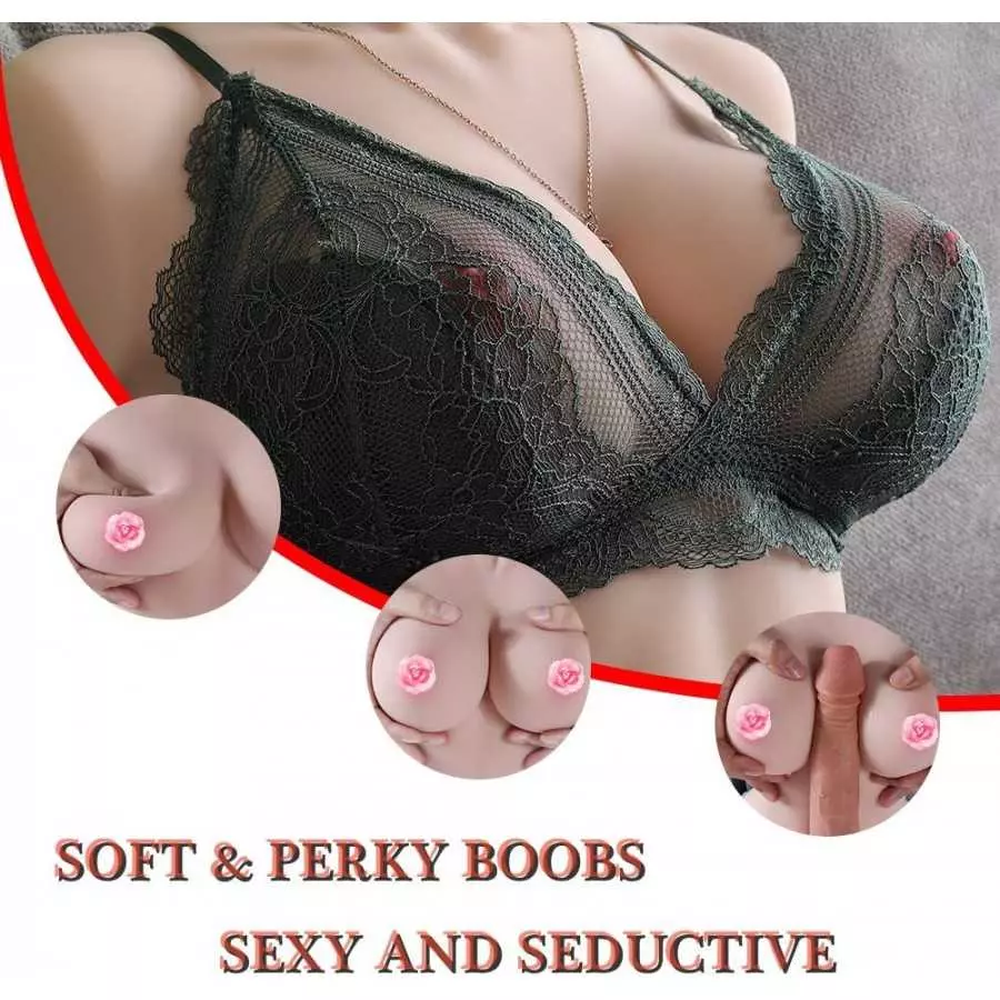 19.16LB Male Masturbator Sex Doll for Men, 3 in 1 Lifelike Torso Masturbator Love Doll with Big Boobs Tight Vagina & Anal, 3D Li