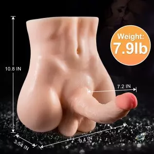 7.9LB Sex Doll with Realistic Dildo for Women, KUUVAL G-Spot Male Torso Love Doll Female Toy for Pleasure,Couple Unisex Masturba 7.9LB Sex Doll with Realistic Dildo for Women, KUUVAL G-Spot Male Torso Love Doll Female Toy for Pleasure,Couple Unisex Masturba