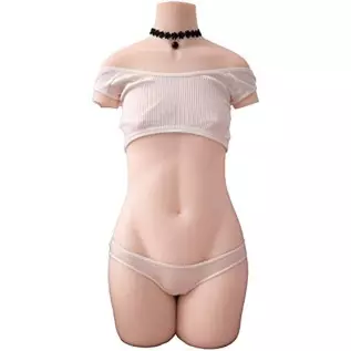 Dalinch Flat Chest Sex Doll（Contains Blowjob Toys） Male Masturbator with Torso, 3 in 1 Realistic Tight Vaginal & Anal for Men Ma