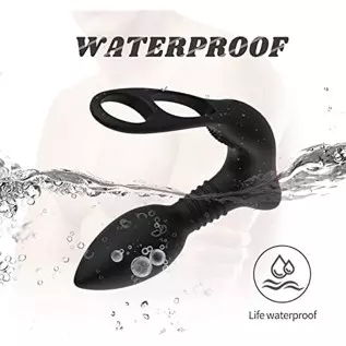 Diweit Prostate Massager Anal Vibrator with 3 in 1 Dual Motor Control 10 Vibration Modes Dual Penis Ring G-spot Vibrator with Re Diweit Prostate Massager Anal Vibrator with 3 in 1 Dual Motor Control 10 Vibration Modes Dual Penis Ring G-spot Vibrator with Re