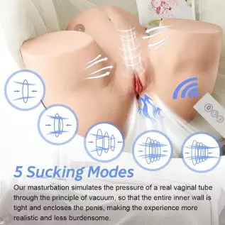 JIZNY 36.6LB Automatic Sucking Vibrating Sex Doll,Sex Doll for Men with 5 Sucking/Exhaust/Vibrations, Life Size Sex Doll with Va