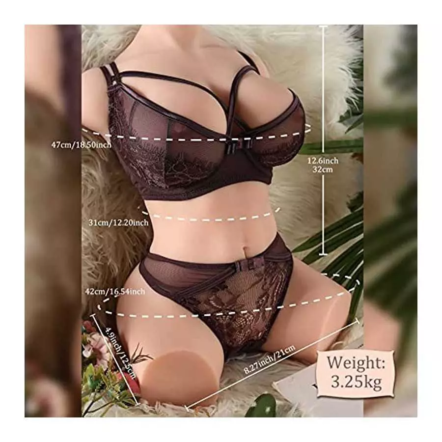Sex Doll for Men - 7.1 LB Male Masturbator, Love Doll with Realistic Torso, Real Big Boobs, Vagina Anal, 3 in 1 Lifelike 3D Tigh