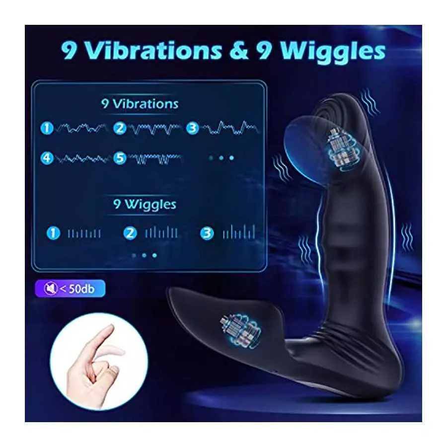 AMOVIBE Prostate Massager with 9 Wiggle & Vibration Patterns, App Control Anal Plug, Prostate Stimulor Toys with Heating Functio