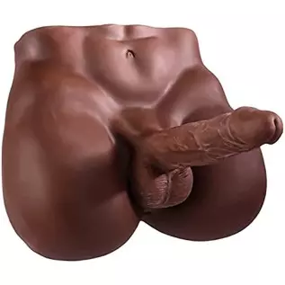 Daomo Realistic Dildo Sex Toy for Women Lifelike Male Sex Doll with Big Flexible Penis Dildo Sex Love Doll, 6.82LB, Dark Brown