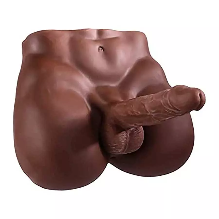 Daomo Realistic Dildo Sex Toy for Women Lifelike Male Sex Doll with Big Flexible Penis Dildo Sex Love Doll, 6.82LB, Dark Brown