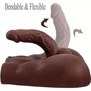 Daomo Realistic Dildo Sex Toy for Women Lifelike Male Sex Doll with Big Flexible Penis Dildo Sex Love Doll, 6.82LB, Dark Brown