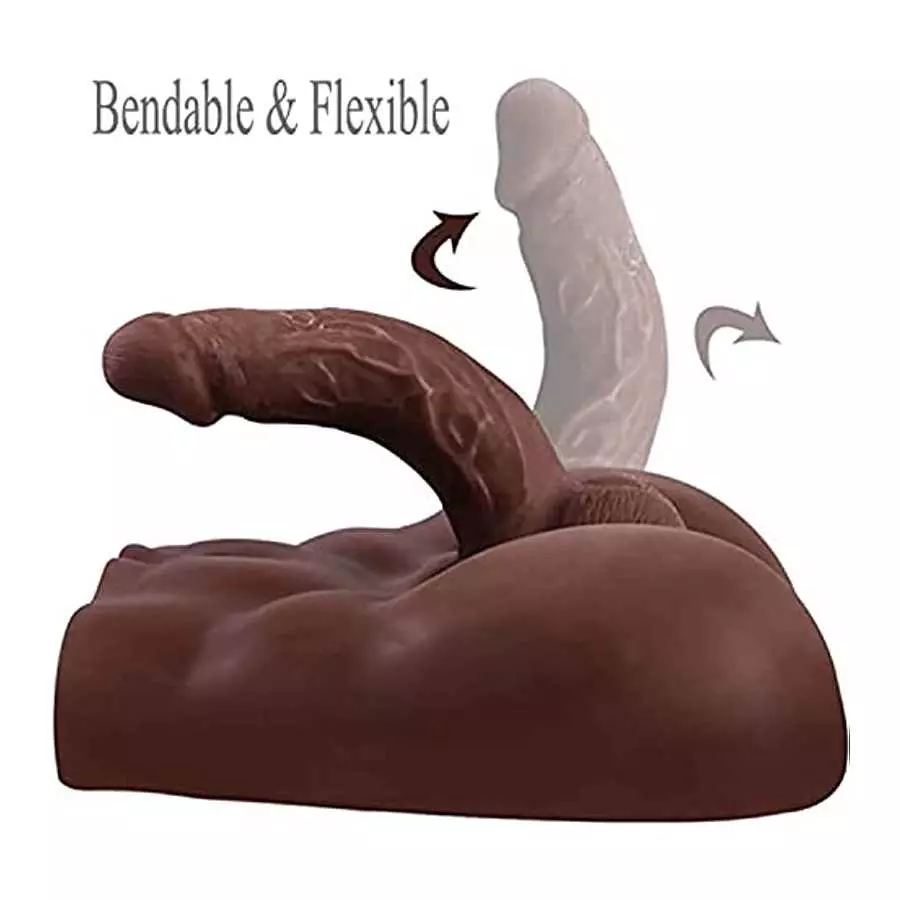 Daomo Realistic Dildo Sex Toy for Women Lifelike Male Sex Doll with Big Flexible Penis Dildo Sex Love Doll, 6.82LB, Dark Brown