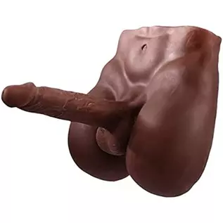 Daomo Realistic Dildo Sex Toy for Women Lifelike Male Sex Doll with Big Flexible Penis Dildo Sex Love Doll, 6.82LB, Dark Brown
