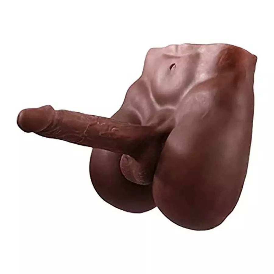 Daomo Realistic Dildo Sex Toy for Women Lifelike Male Sex Doll with Big Flexible Penis Dildo Sex Love Doll, 6.82LB, Dark Brown