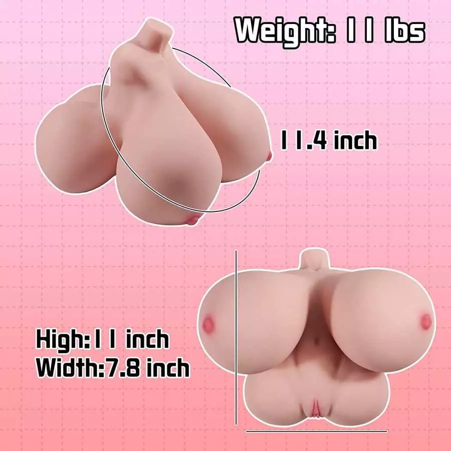 Zonbik 11lb Adult Male Sex Doll for Men, Realistic Torso Sex Dolls with Masturbator, Vagina Anal can be Inserted with Sex Toys f